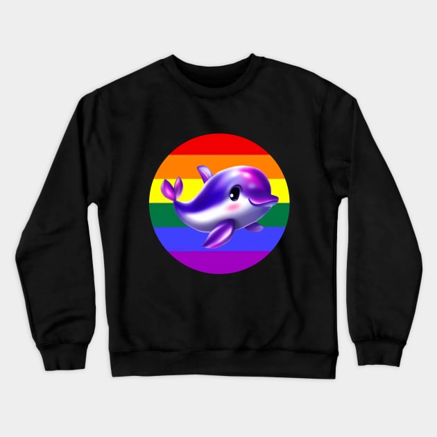 Dolphin LGBT Pride Crewneck Sweatshirt by Nayture